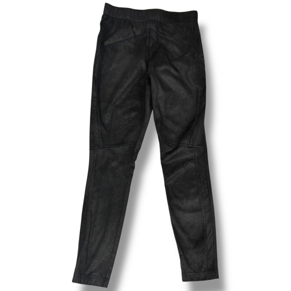 Free People Faux Leather Look Leggings Pants Black High Rise Skinny S OB1015172‎
